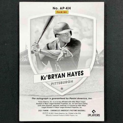 2021 Panini narra o passatempo da América RC Ke'bryan Hayes Auto Romotor Cartão /10 - Baseball cortou cartões de novato autografados