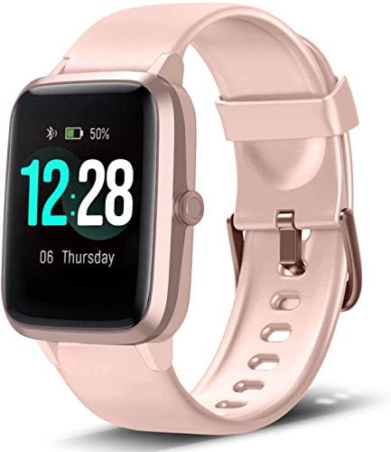 Pink Smart Watch for Women, Android/iPhone Compatiavle Smart Watch, Fitness Tracker Freqüência cardíaca Monitor calórico