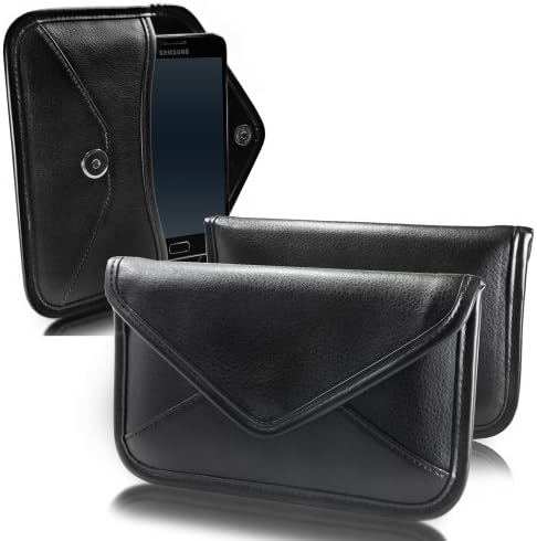 Caixa de ondas de caixa para LG V40 ThinQ - bolsa de mensageiro de couro de elite, design de envelope de capa de couro sintético