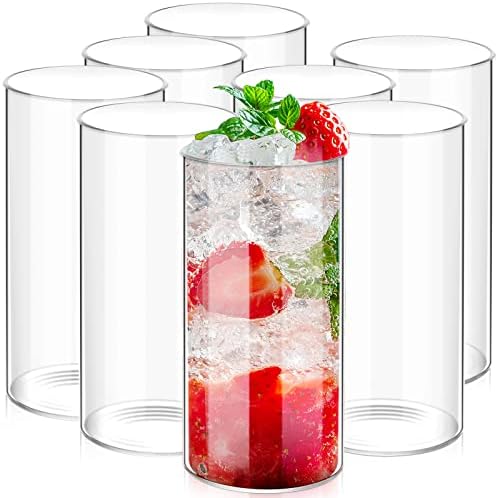 Hoolerry 8 pacote de 19 oz copos de bebida altíssima copos finos de copos de copo de copo de copo de copo de copo de copo de copo