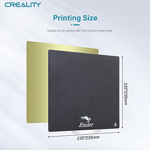 Creality ender 3 folha PEI 235x235mm Plataforma de impressão de casal de casal de unilateral suave/texturizada Aquecimento magnético