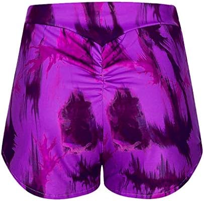 GDJGTA Women's Tie-Dye Workout Shorts Scrunch Booty Gym Yoga Pants Leggings Sports Sports