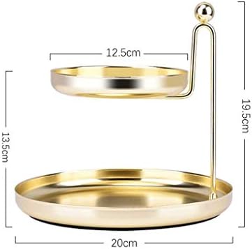 Liruxun Golden Jewelry Rack, design, armazenamento duplo, elegante e nobre, usado para pendurar jóias