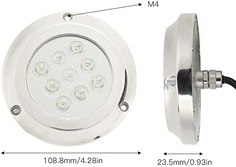 Iate de gloglow luz subaquática, resistência ao choque de baixa potência consumo de água de vidro temperado Lâmpada de água do