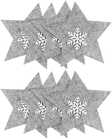 Bestoyard Grey Decor 8pcs Titulares de talheres de Natal Pockets Christmas Star Star vintage Tretlers de natal Titulares