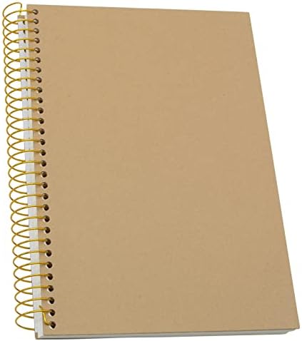 Yansanido Grande Caderno Espiral, 2 PCs B5 Marrom Papel grosso de capa dura 7mm governou 150 folhas -300 periódicos para