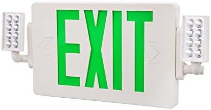 EXITLUX 1 Pacote Luzes de saída verdes de LED com backup de bateria e ajuste dois sinais de expedição listada padrão