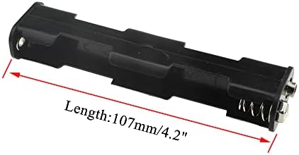HAHIYO 4XAA Porta de bateria com conector de snap padrão do conector preto capa de tubo de adaptador não corroente
