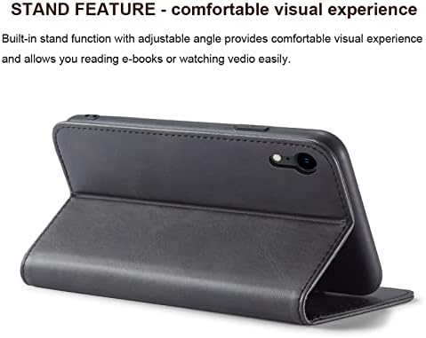 ToHulle iPhone XR Case, estojo de carteira de couro PU Premium com suporte para suporte de cartão de encerramento magnético