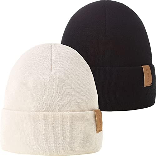 Lmlalml 2pcs Feonie Womens Hat Warm Soft Soft Ladies Winter Hat Unissex Sãoie com alojamento