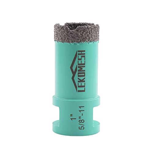 LEKOMESH Diamond Core Bits - 1 polegada com 5/8 -11 Thread Hole Hole Cutter Cutter Drilling para porcelana Cerâmica Granito