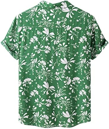 Camisas havaianas para homens, camisas de praia masculinas de manga curta camisa havaiana de botão impressa camisetas