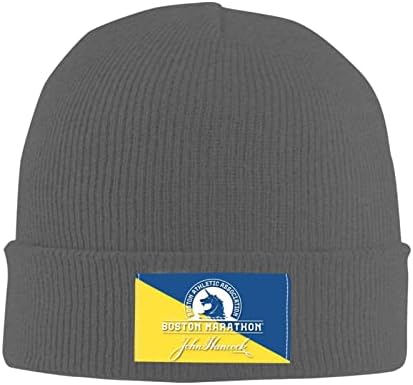 Boston Marathon Logo Print Beanie Knit Hat Hat Wood Moda quente ao ar livre Cap.