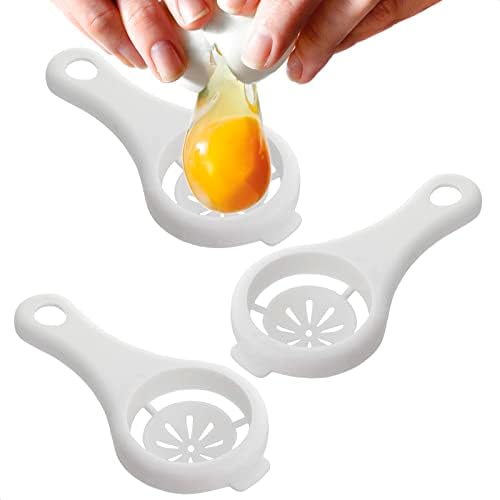 Separador de ovo Gema Separador de Branco - 3pcs Branco ovos decorativos Filtro de filtro de ovo de ovo Gadtãos de cozinha fria -