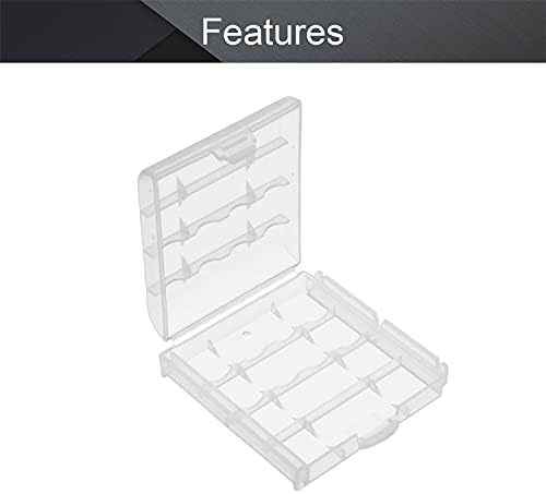 Bettomshin 4 x AA/AAA Battery Storage Case Organizer Box Transparent