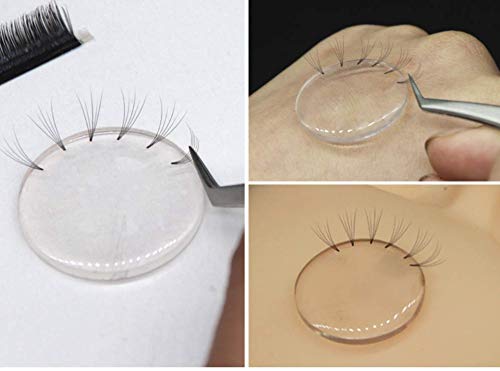 Lassum 2 peças enxertadas falsas cílios silicone bloco de flor rápido para extensões de cílios Ferramenta de maquiagem