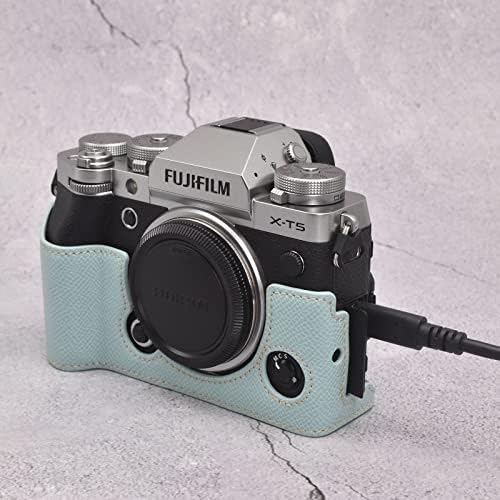 Case de proteção Muziri Kinokoo compatível com Fuji Xt5/X -T5 Câmera - Câmera de Câmara de Couro PU com correia de mão - Conjunto