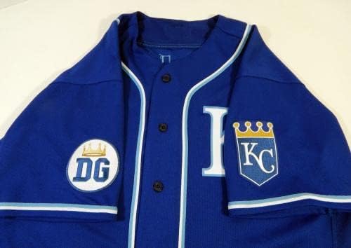 2020 Kansas City Royals Rafael Belliard 2 Jogo emitido Blue Jersey DG Patch 44 2 - Jogo usou camisas MLB
