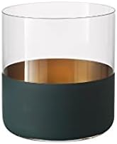 Lamodahome Whisky Glass - Green Premium Quality Bar óculos para beber bourbon, uísque escocês, licor, coquetéis, conhaque, coquetéis antiquados presentes para homens, irmãos