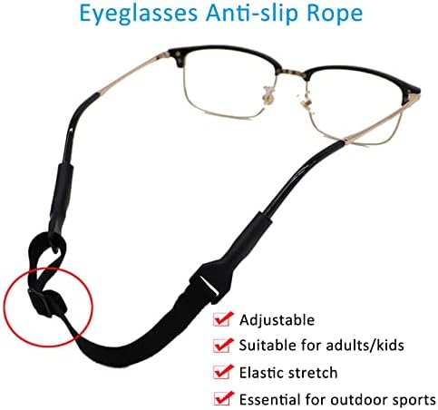 Cinta de óculos de epluser, alça de óculos ajustáveis, alça de copos esportiva para homens e mulheres, alça de óculos para