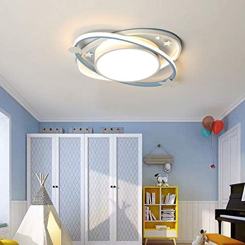 Cartoon Berçário Kids Teto Luz oval Azul Lâmpada de personalidade criativa para o quarto infantil Garotas Bedroom Luz LED LUDELAÇÃO