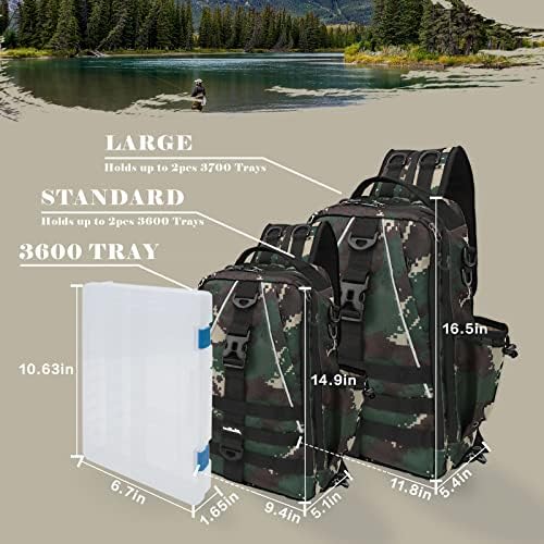 Bolsa de equipamento de pesca com moosww, uma caixa de tackle de pesca de mochila ao ar livre resistente à água com