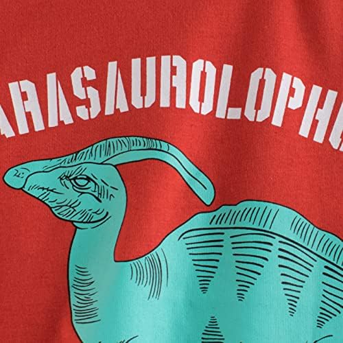 Crianças crianças meninos meninas meninas dinossauros de manga curta de pista de tripulação tamas de camisetas