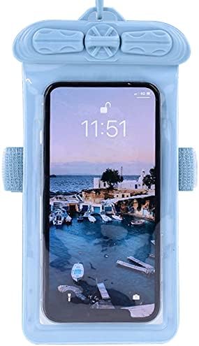 Caixa de telefone Vaxson, compatível com Blu X Link Bolsa à prova d'água Bolsa seca [não filme de protetor de tela] Blue