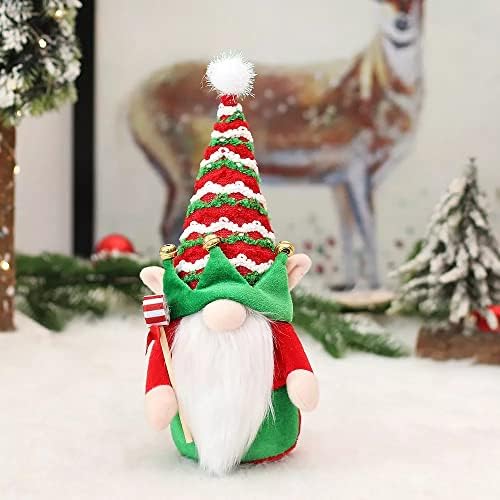 Gnomos de Natal com sinos, botões e pirulitos - Sr. e Sra. Christmas Gnome Christmas Decor de Natal Gnomos Decor