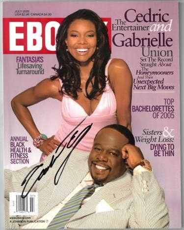 Gabrielle Union assinou a revista Ebony Full July 2005 Capa Wear- AA38240 - JSA Certified - Revistas de cinema