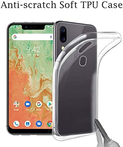 AQGG para Motorola Moto G Pure [6,50 ] CASA, Casca de pára -choque de silicone macio Transparente Flexible Phone Casos