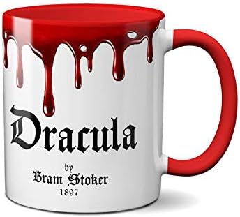 Drácula de Bram Stoker caneca. Caneca de café com design de livros de drácula, caneca de literatura, caneca de livro, caneca