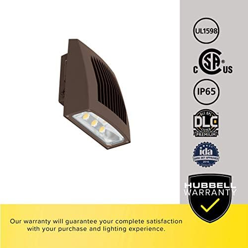 Iluminação de iluminação externa Hubbell SG2-80-PCU SG SLING SLING SLING WallPack/Floodlight, 80W, 120-277V, 5000K, bronze