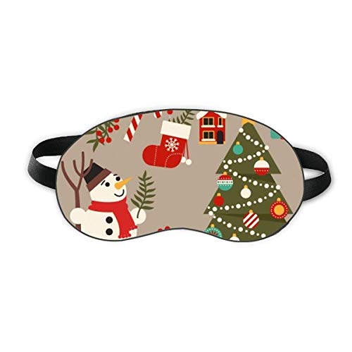 Christmas Snowman Tree Luvas Festival Sleep Eye Shield Soft Night Blindfold Shade Cover