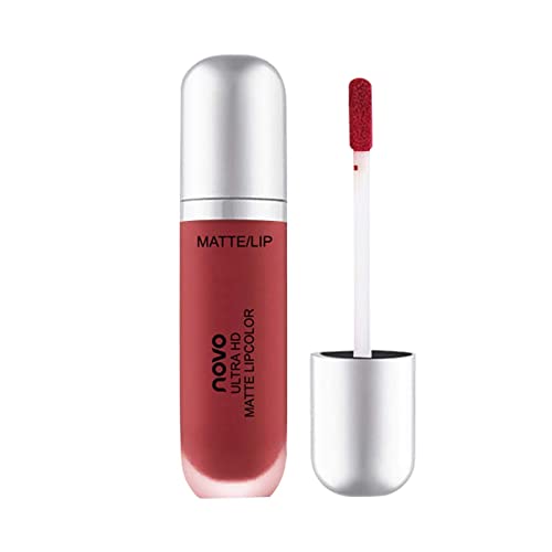 Liquid Lip Gloss Liquid Lipstick Lipgloss Lip Gloss Stain Makeup Conjunto para mulheres Deep Dark Red Red Lipstick 24 horas Labiales duradouros Mate Larga Duracion Batom líquido preto