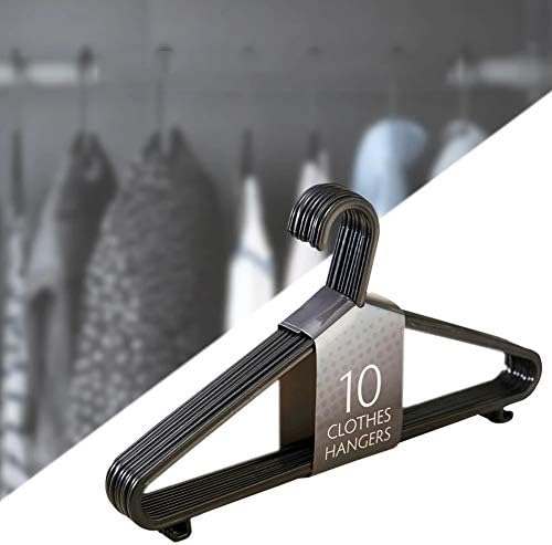 YFQHDD 10 conjuntos de rack de roupas pretas, estilo simples, resistente à pressão e resistente a cores, racks de roupas de
