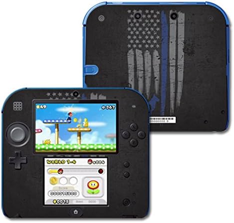 MightySkins Skin Compatível com Nintendo 2DS - Linha azul fina K9 | Tampa protetora, durável e exclusiva do encomendamento de