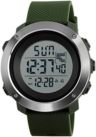 TonShen UnisEx Watch Digital Watches Multifunction Electronic Outdoor Militar à prova d'água LED dupla Time StopWatch Countdown Alarm
