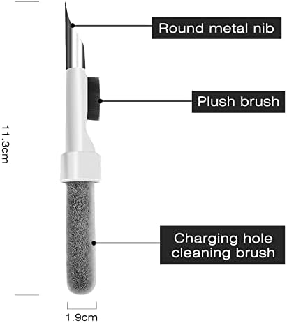 Caneta de limpeza de fones de ouvido Bluetooth, limpador de fones de ouvido Siumir compatível com airpods com caneta