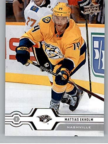 2019-20 Deck superior #141 Mattias Ekholm Nashville Predators NHL Hockey Trading Card