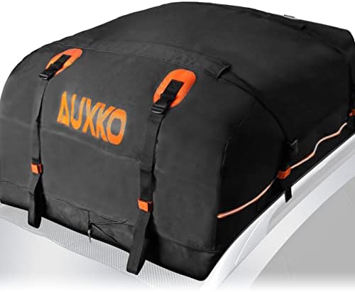 Portador de carga na cobertura do Auxko 21 Cu Ft Top Top Saco de carro impermeável Carrier de capa de casca macia Top Sagrador de armazenador de armazenador Expandível Bagagem de bagagem se encaixa em todo o veículo com/sem rack