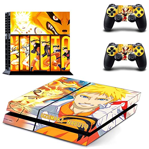 Anime Hnarutong e Nborutom Sasuke Kakashi Itachi PS4 ou PS5 Skin Stick para PlayStation 4 ou 5 Console e 2 Controllers