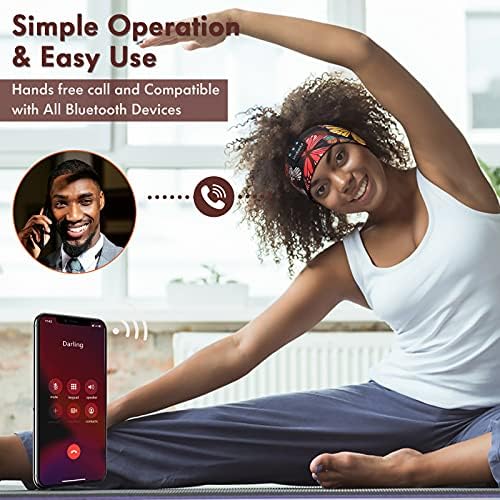 Máscara de sono LC-Dolida com fones de ouvido Bluetooth, fones de ouvido floral do sono Bluetooth para a máscara de sono esportivos para dormir para dormir lateral, melhor presente e viagens itens essenciais