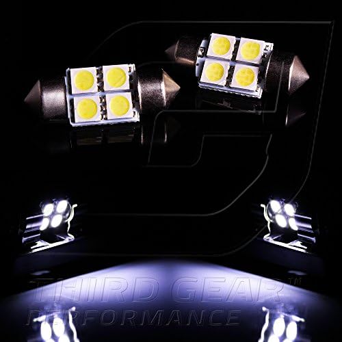 TGP 31mm Branco 4 LED SMD 5050 Festoon Mapa Bulbos de lâmpadas 2005-2009 Compatível com Honda Odyssey