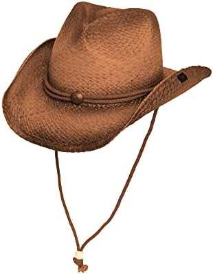 Peter Grimm Mens Palha Round Up Cowboy Hat