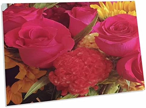 3drose Evadane - Citações - Bouquet de rosas e girassóis - Mat de mesa Place Place tapetes