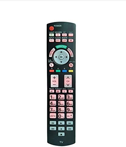 PROROK Compatible Remote Control N2QAYB000486 Replacement for Panasonic Plasma TV TCP50VT25 TCP54G20 TCP54G25 TCP54VT25 TCP58VT25