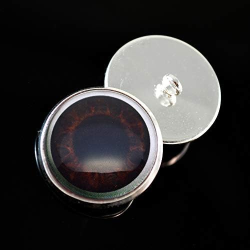 Adorável marrom escuro costurar no botão fantasia de vidro de vidro de vidro real