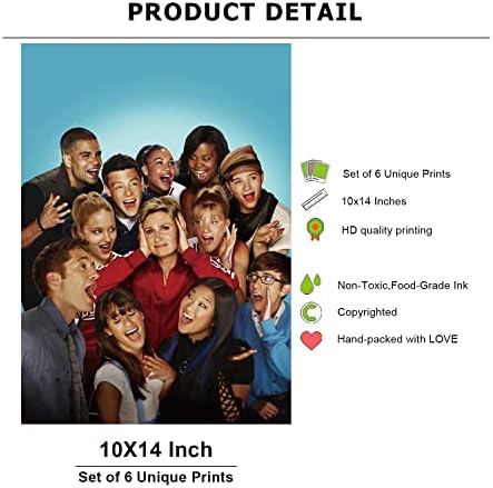 Toyhot Poster Compatível com Glee Poster Grande conjunto de presentes de 6 séries de TV clássicas de TV Série de TV Poster Prints de