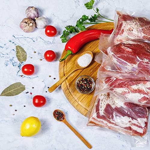 Sacos de selador de vácuo Koios para sacolas de selador de vácuo de alimentos, rolos de vácuo de alimentos de 8 x 16 ', armazenamento de pó de vácuo gratuito para alimentos ou sous vide, selar uma refeição, fortaleza pesada